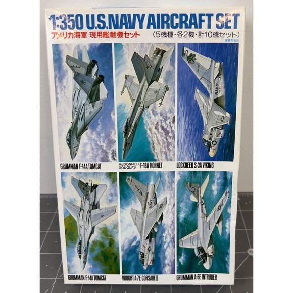 Tamiya 1:350 Scale Navy Aircraft Set Jets Tomcat Hornet Corsair II Model Kit - Picture 2 of 5